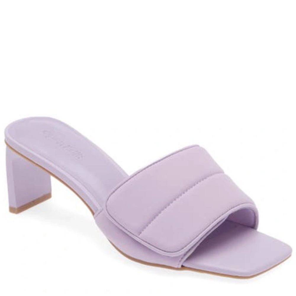 Open Edit Nordstrom Cava Lavender Faux Leather Slide Sandal